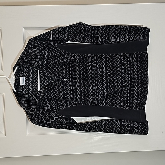 Columbia Quarter Zip Pullover Black Gray Fleece Size XS - Picture 1 of 7